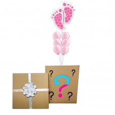 Pink baby feet box