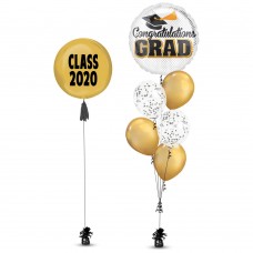 Grad Silver Dots Balloons