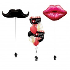 Lips and Mustache Balloon