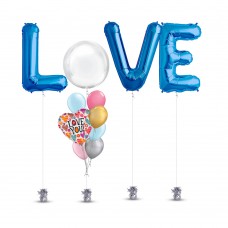 Blue Love Balloon