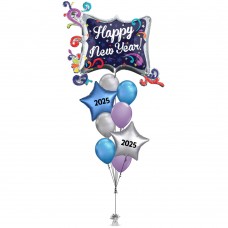 New Year Swirl Frame Balloon Set 2