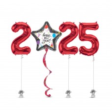 New Year 2025 with Star Balloon 