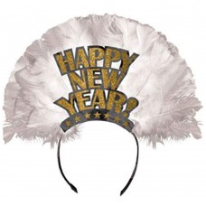  Happy new year deluxe feather tiara